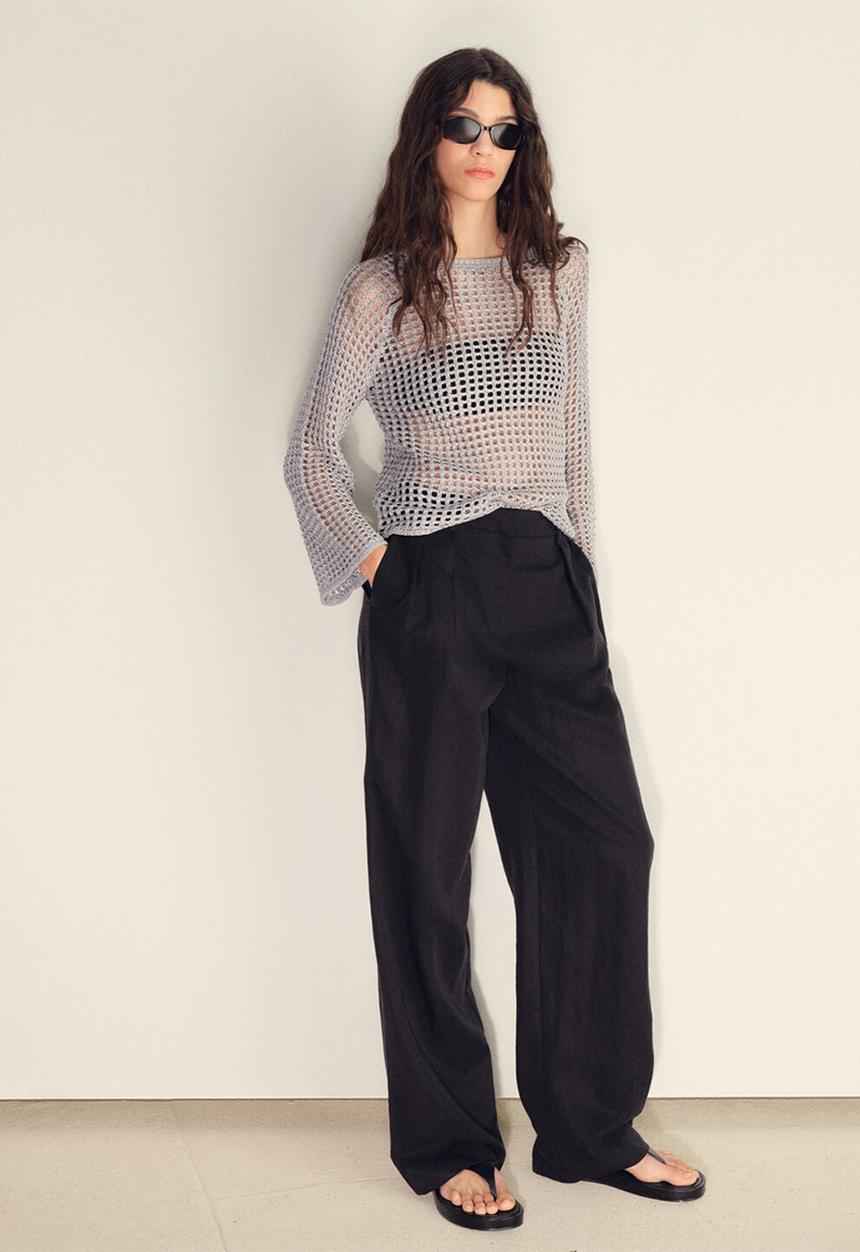 MANGO - Sweater Netto - Silver