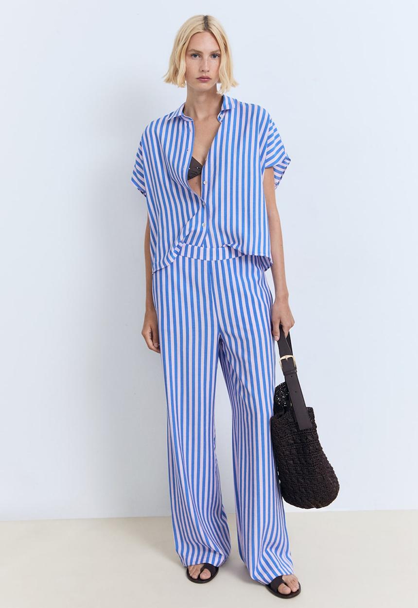 MANGO - Shirt Mykonos - Medium Blue