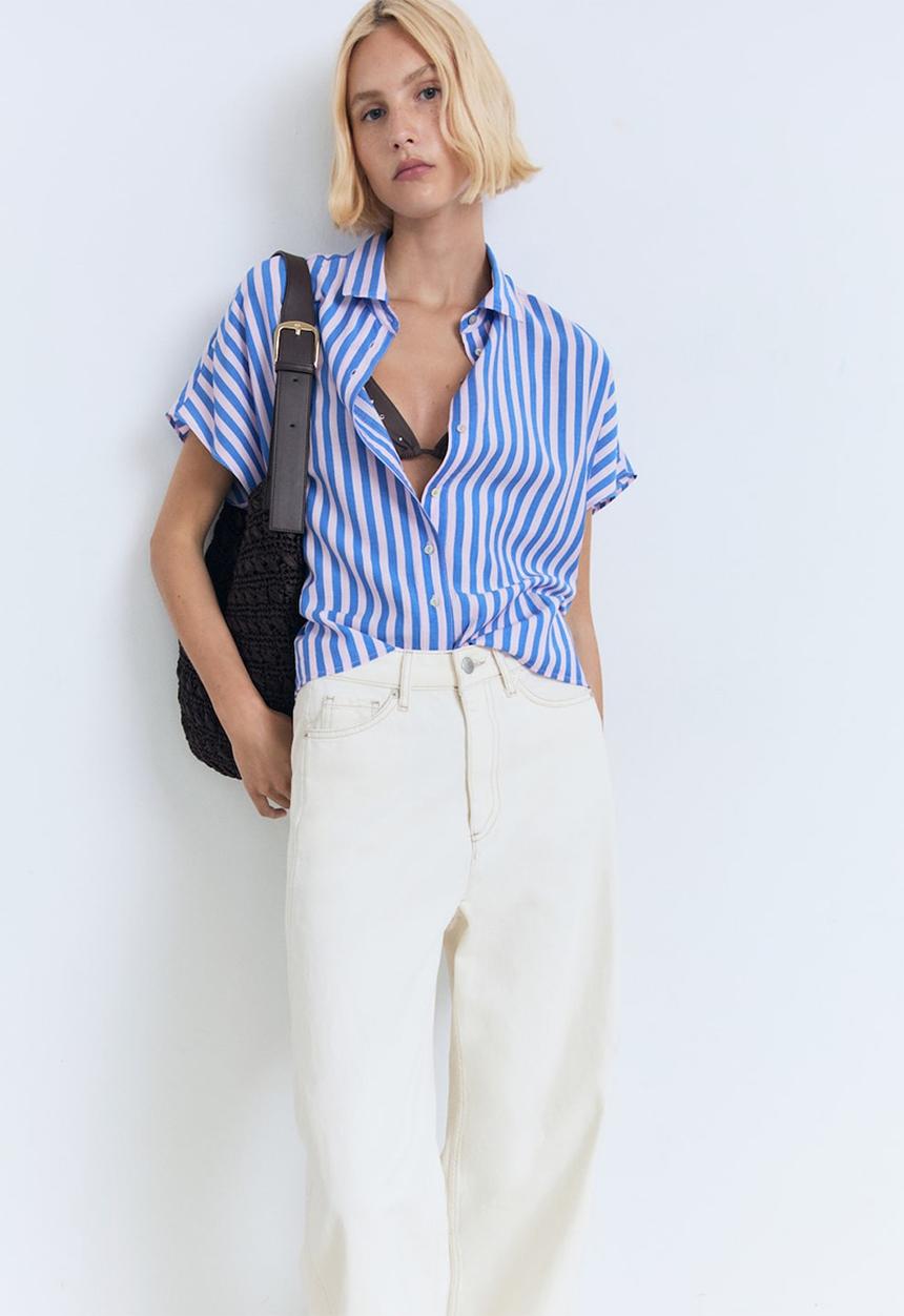 MANGO - Shirt Mykonos - Medium Blue