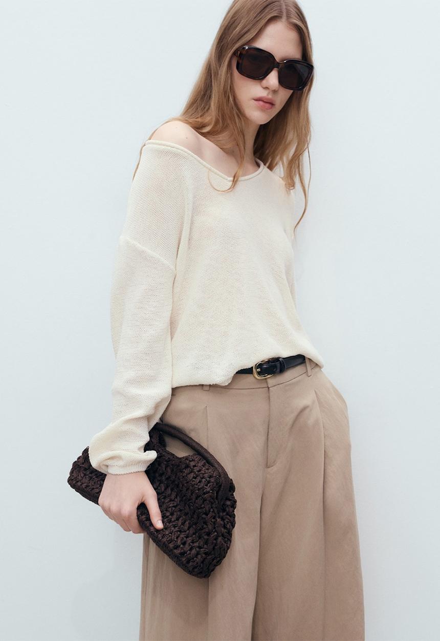 MANGO - Sweater Faro - White