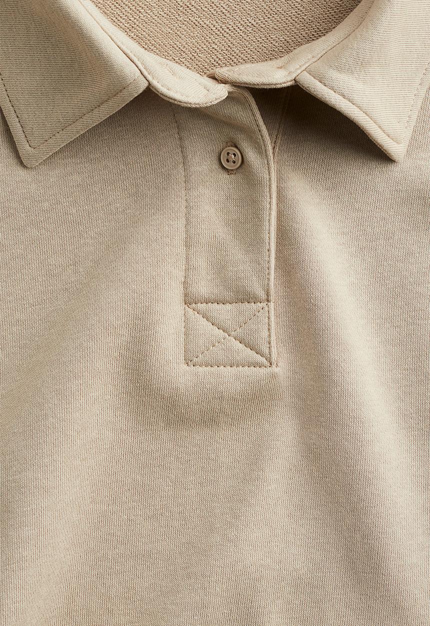 H&M - Long-sleeved polo shirt - beige