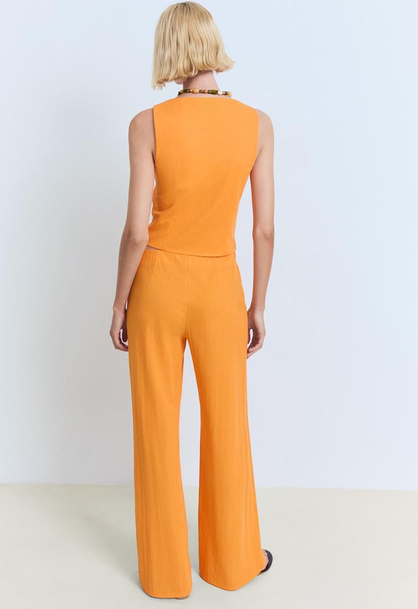 MANGO - Trousers Evans - Orange