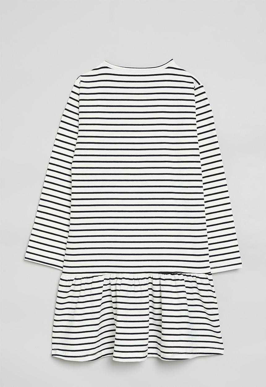 Pop Candy - Striped dress-blue & white