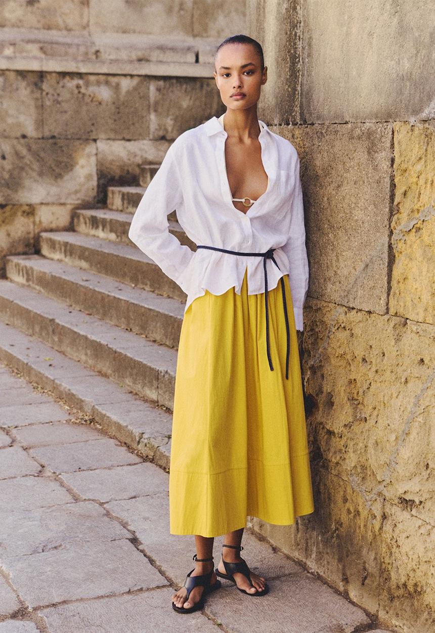 MANGO - Skirt Sunny - Medium Yellow