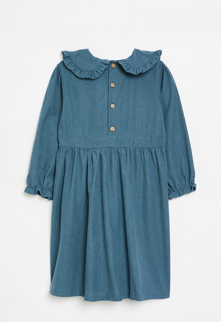 Pop Candy - Peter pan collar denim dress - blue