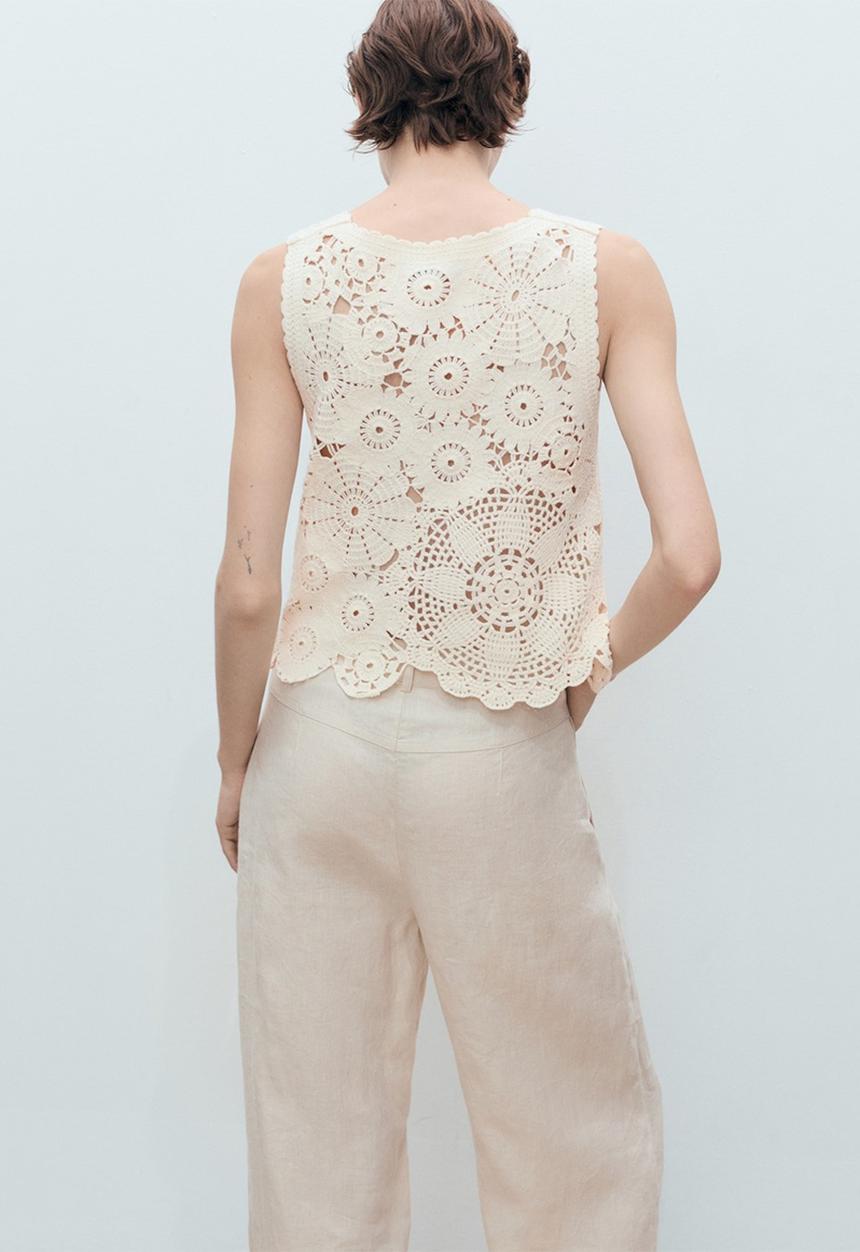 MANGO - Top Garden - Light Beige