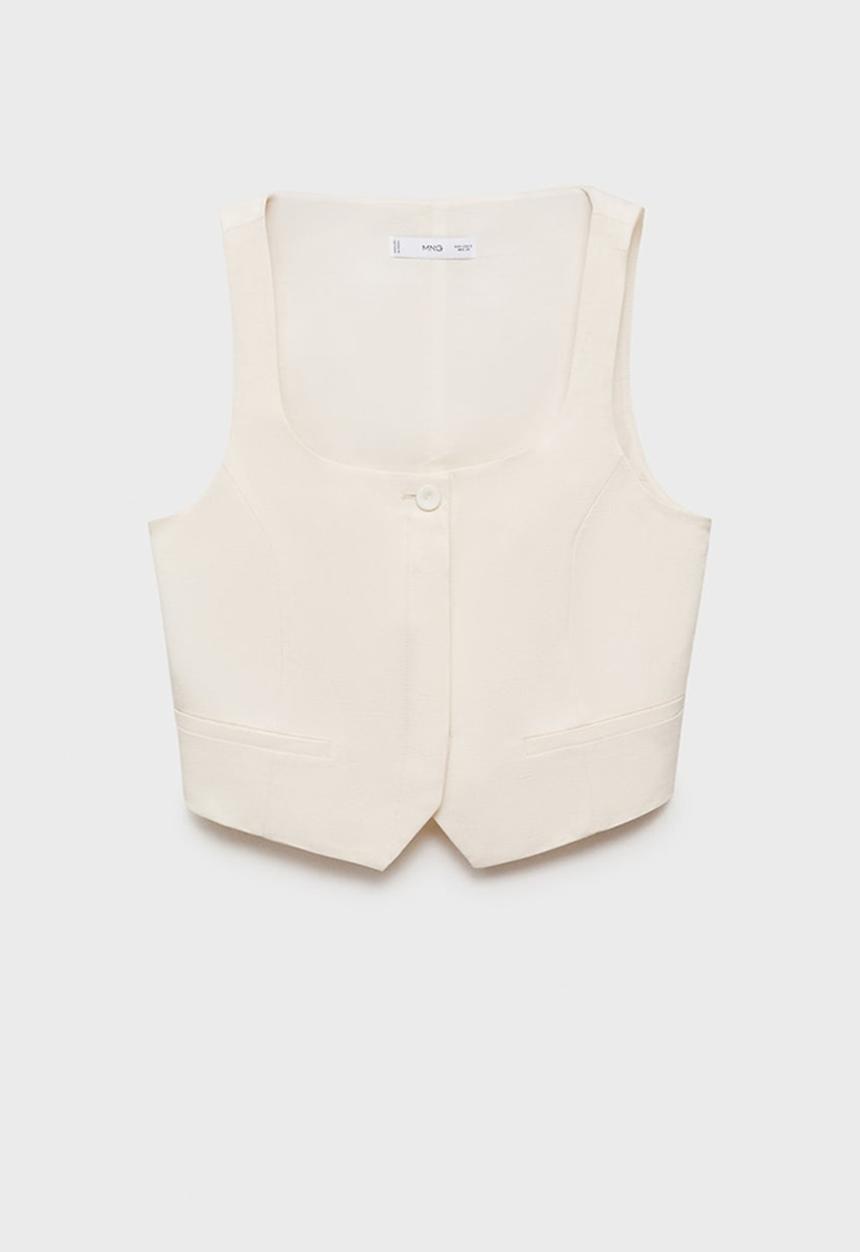 MANGO - Vest Max - White