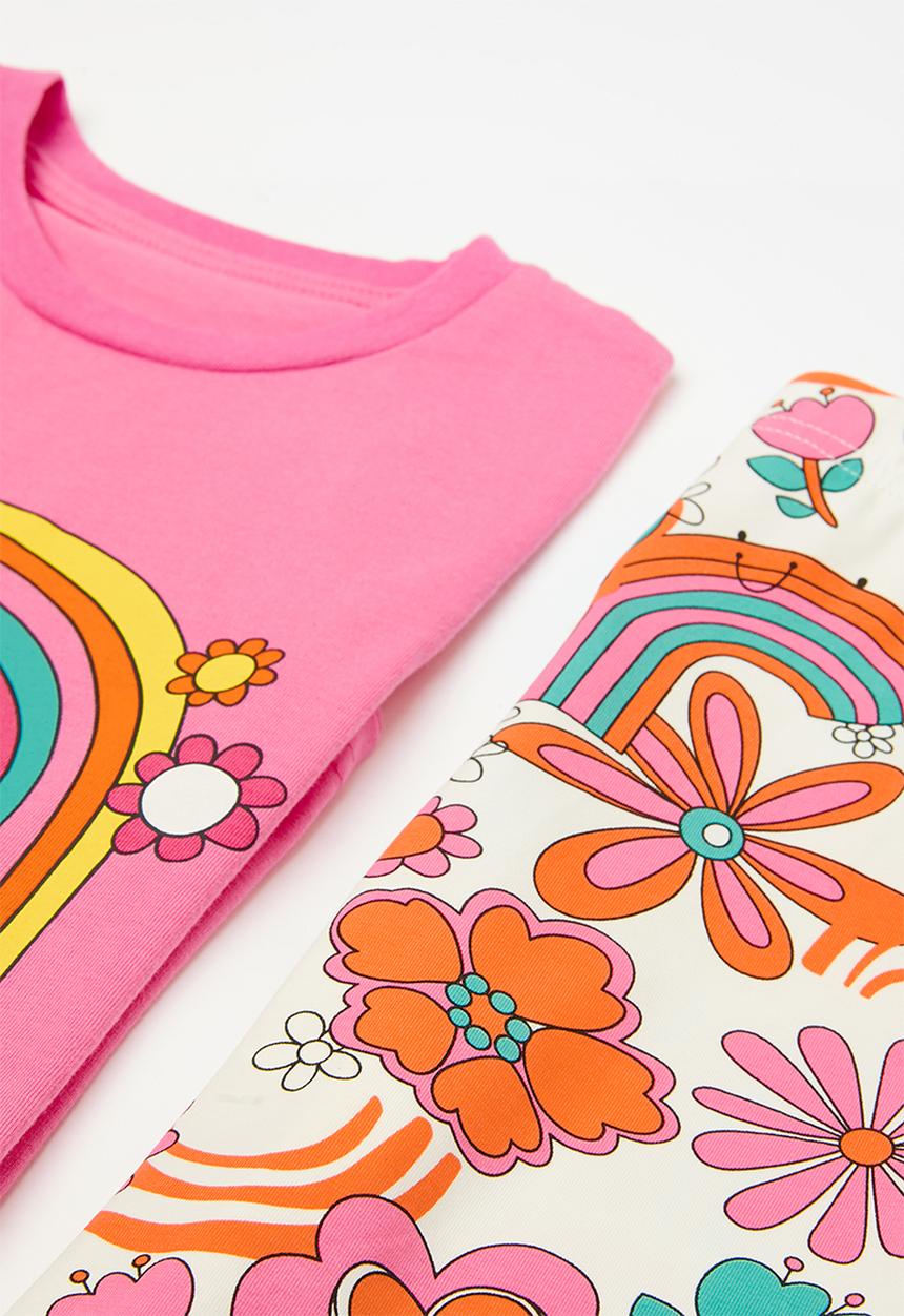Pop Candy - Tee & cycling short - set - pink