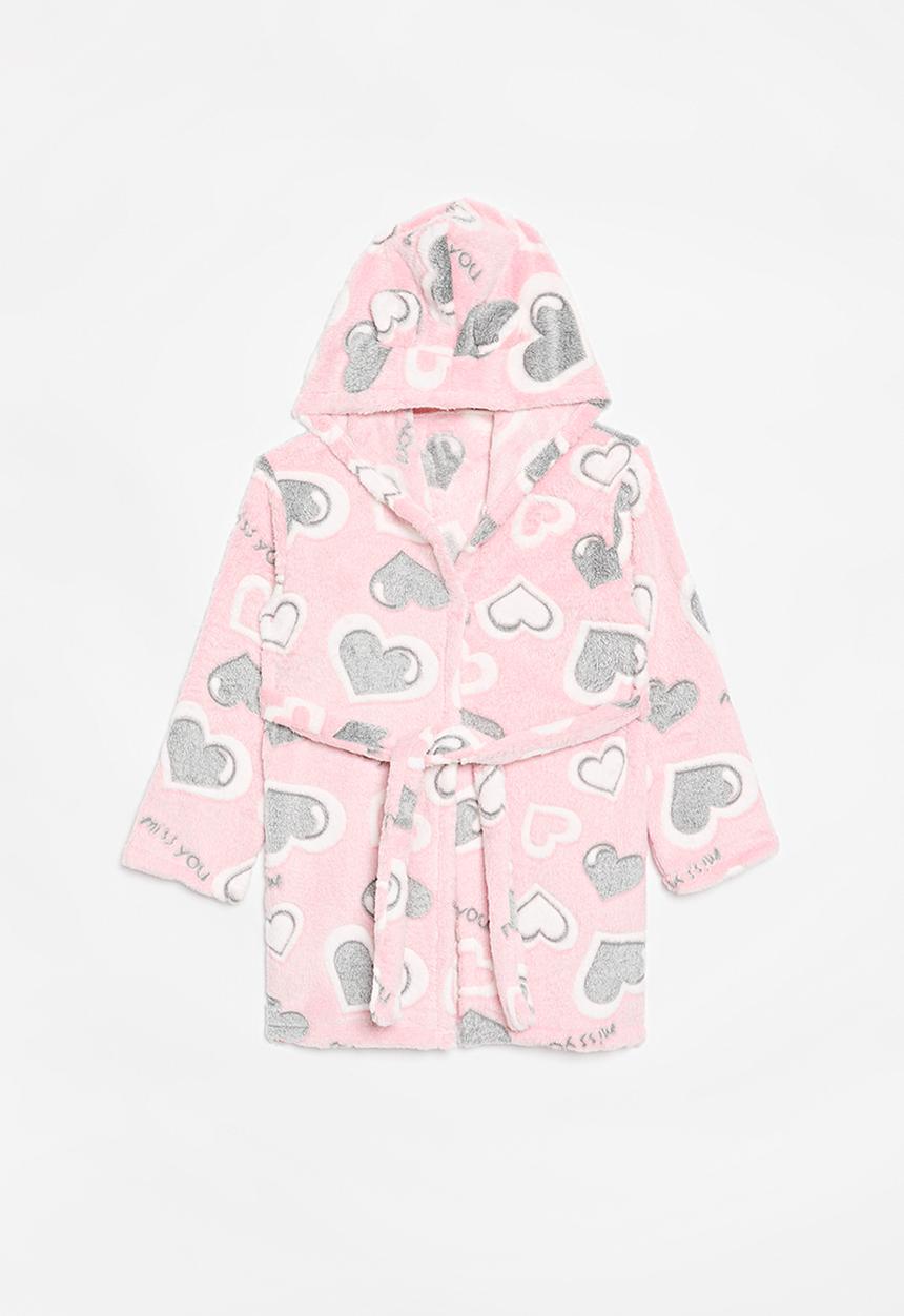 Pop Candy - Hooded gown-pink & grey