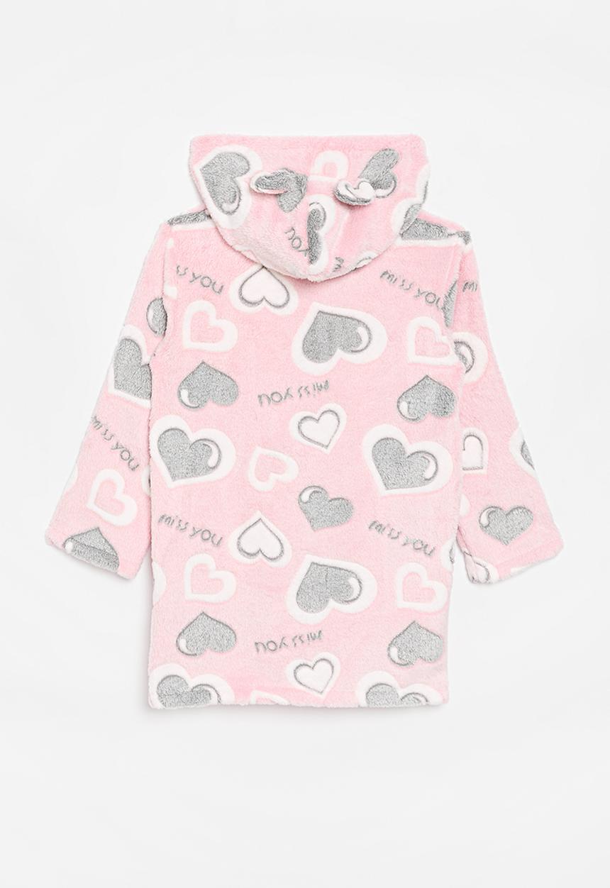 Pop Candy - Hooded gown-pink & grey