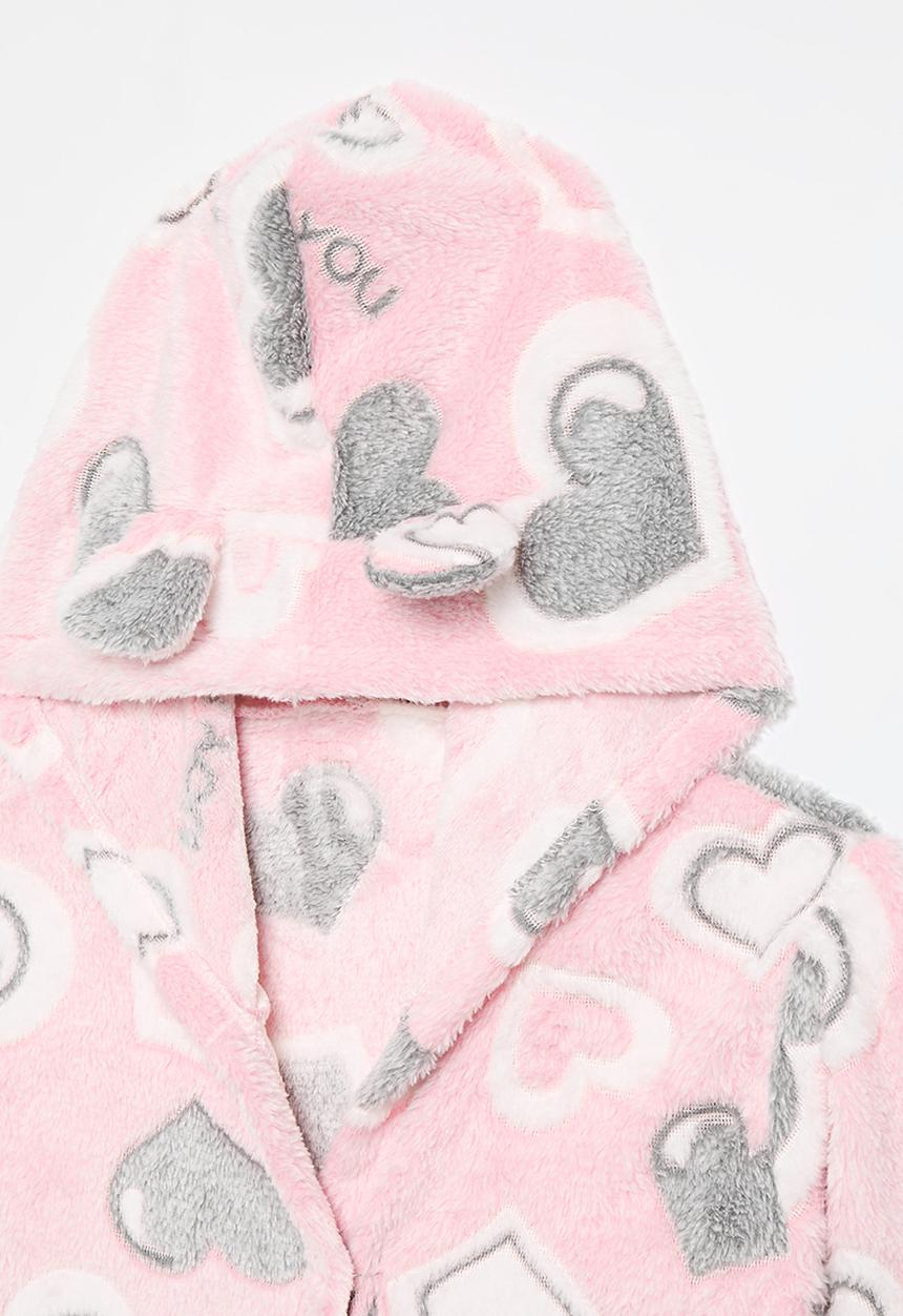 Pop Candy - Hooded gown-pink & grey