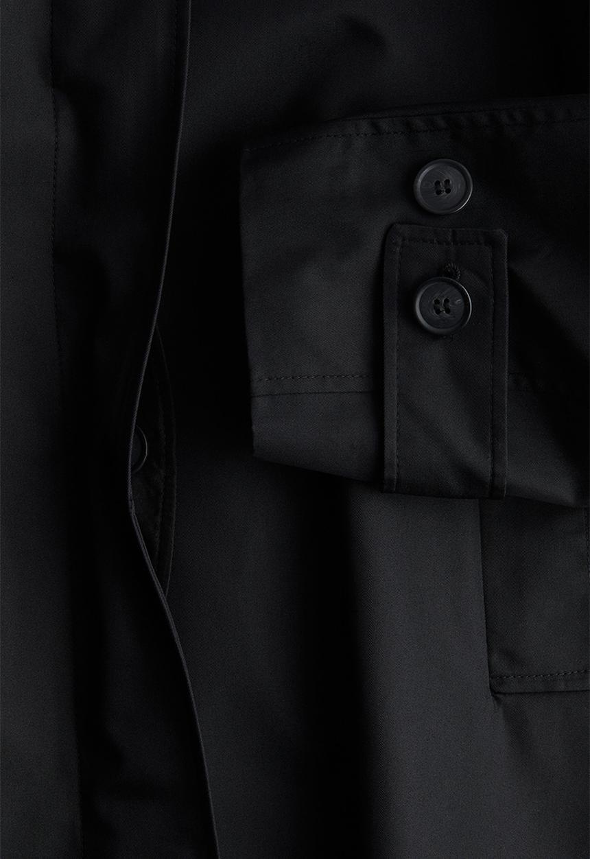 H&M - Twill car coat - black