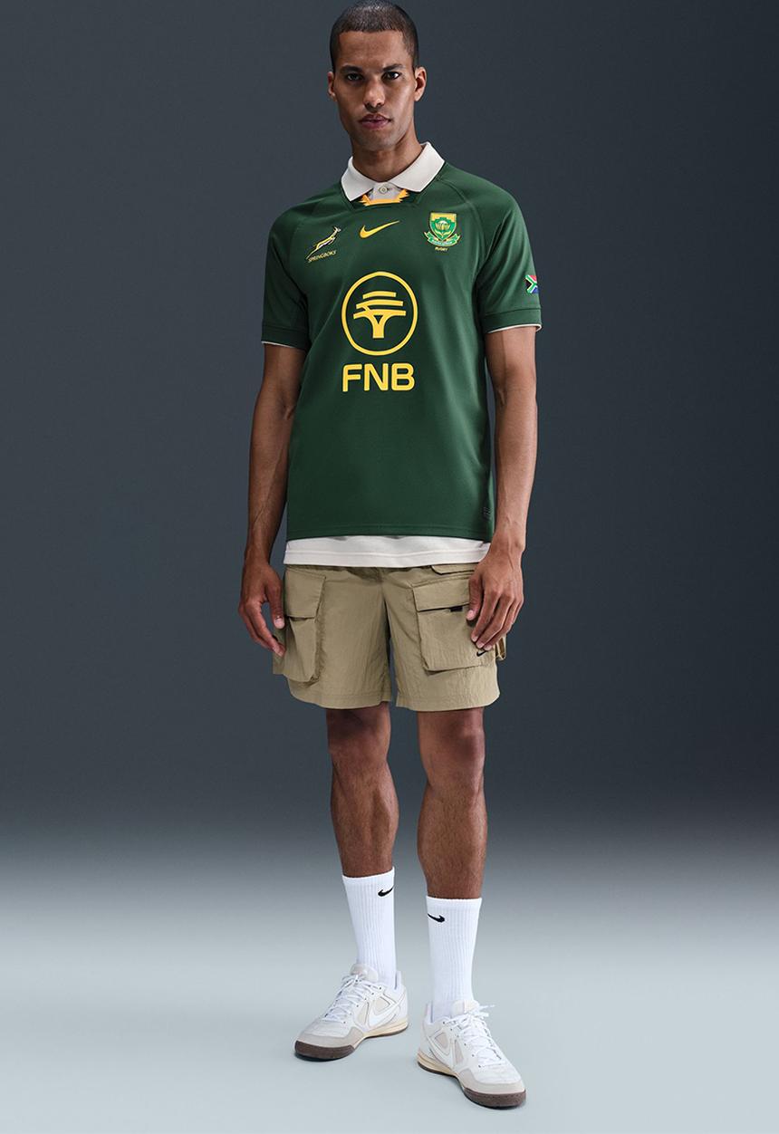 Nike - Springbok Men's Home 25/26 Stadium Jersey- Gorge Green/University Gold