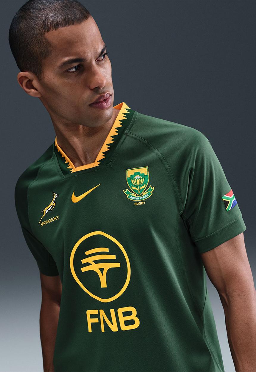 Nike - Springbok Men's Home 25/26 Stadium Jersey- Gorge Green/University Gold