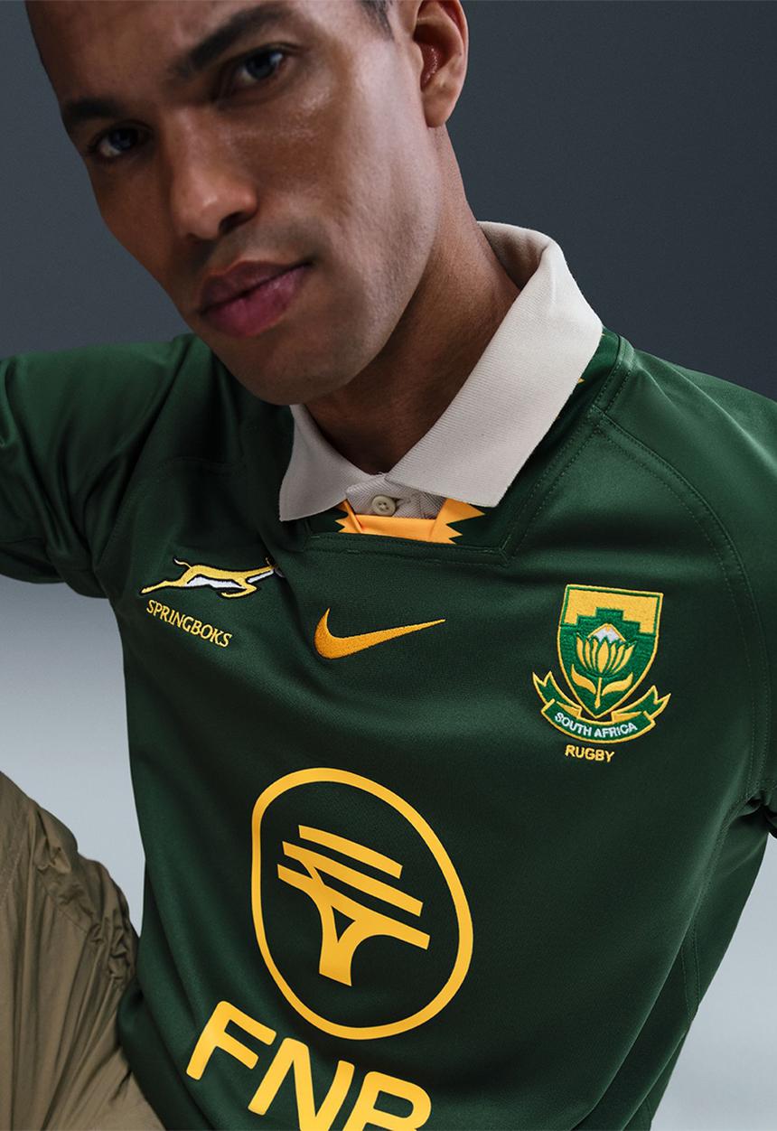 Nike - Springbok Men's Home 25/26 Stadium Jersey- Gorge Green/University Gold