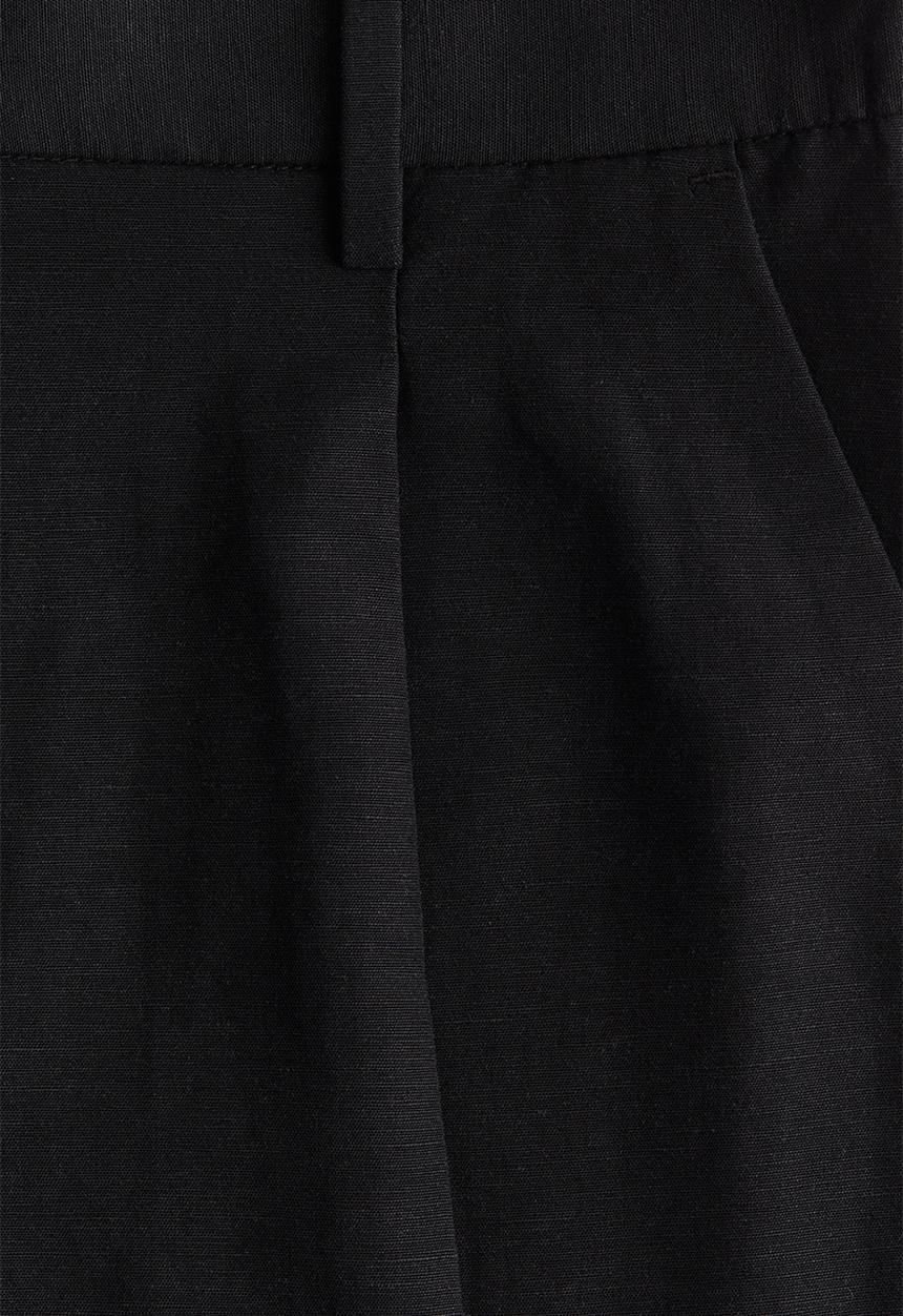 H&M - Linen-blend shorts - black