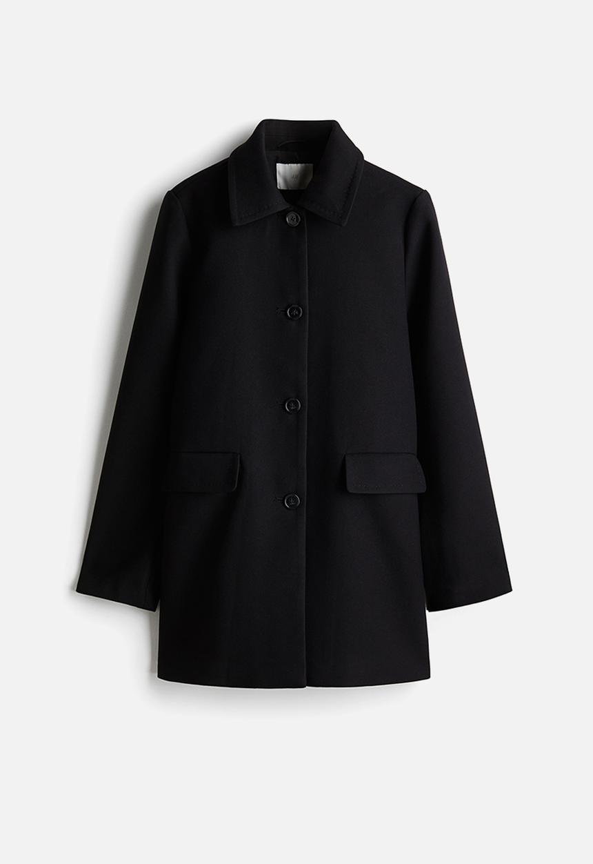A-line coat - black - 1262884002