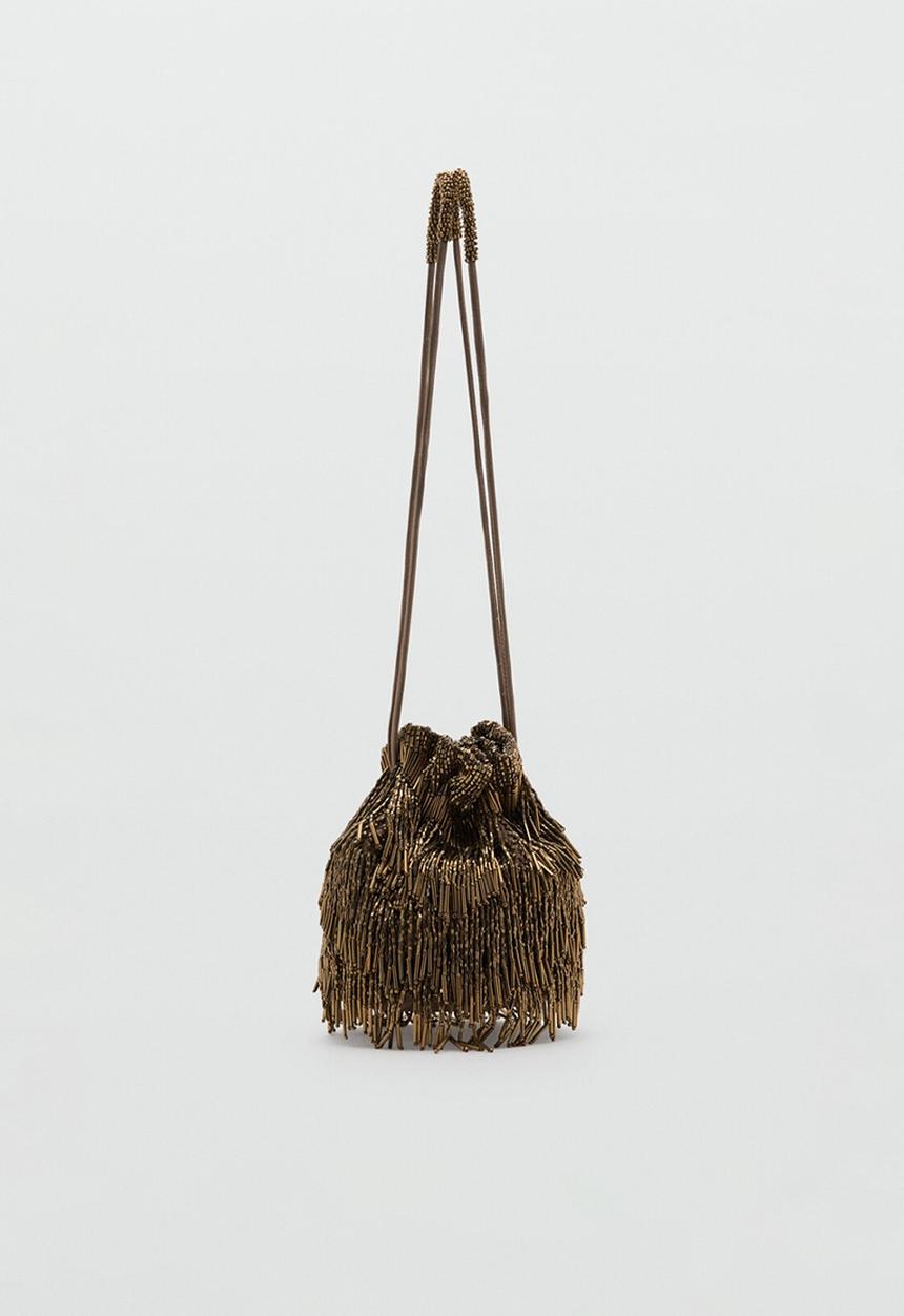 MANGO - Meyes shoulder bag - Khaki