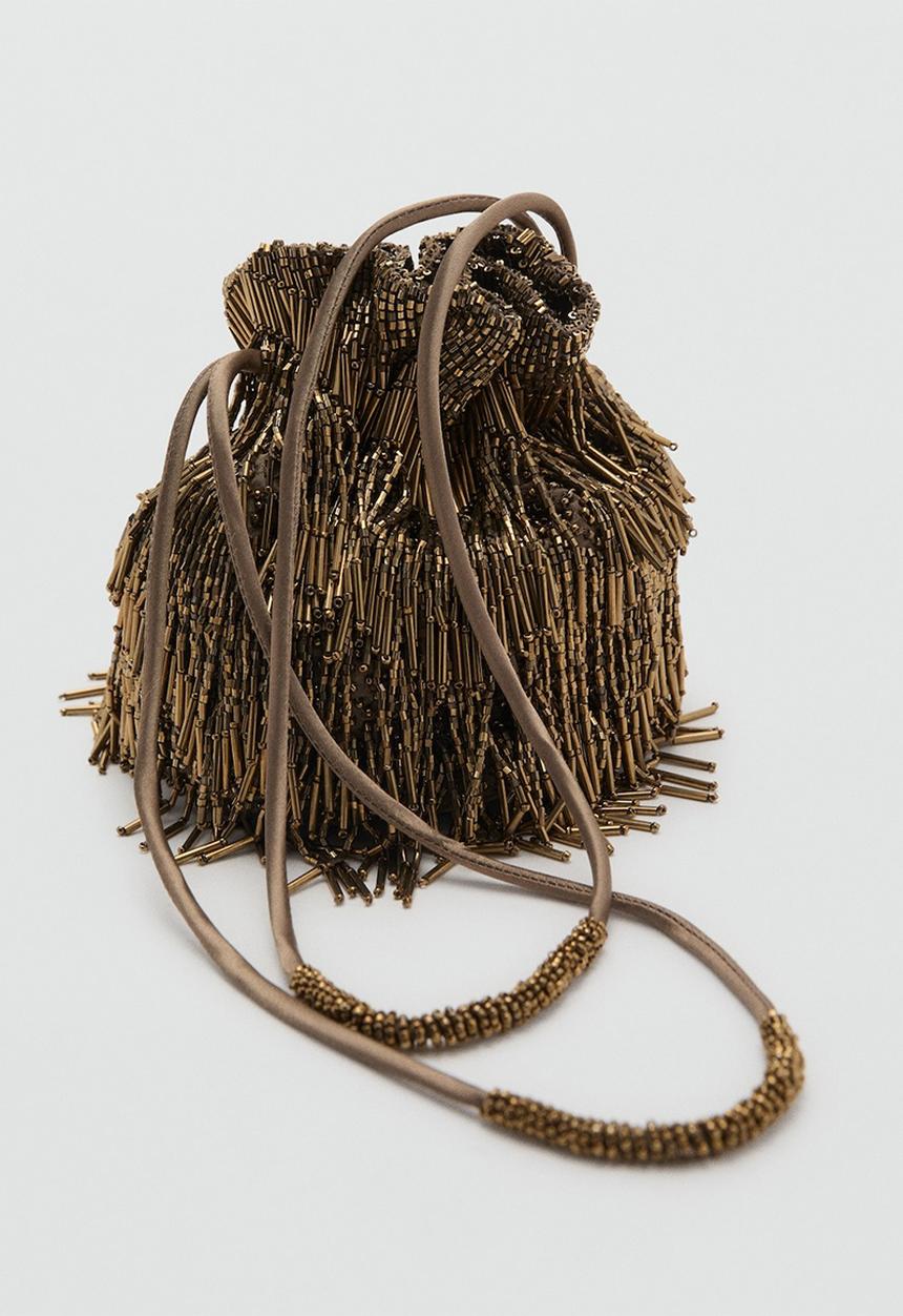 MANGO - Meyes shoulder bag - Khaki