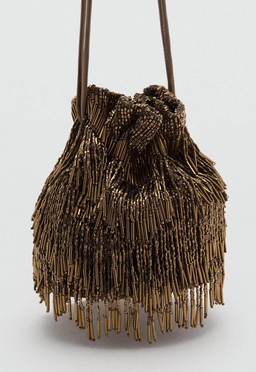 MANGO - Meyes shoulder bag - Khaki