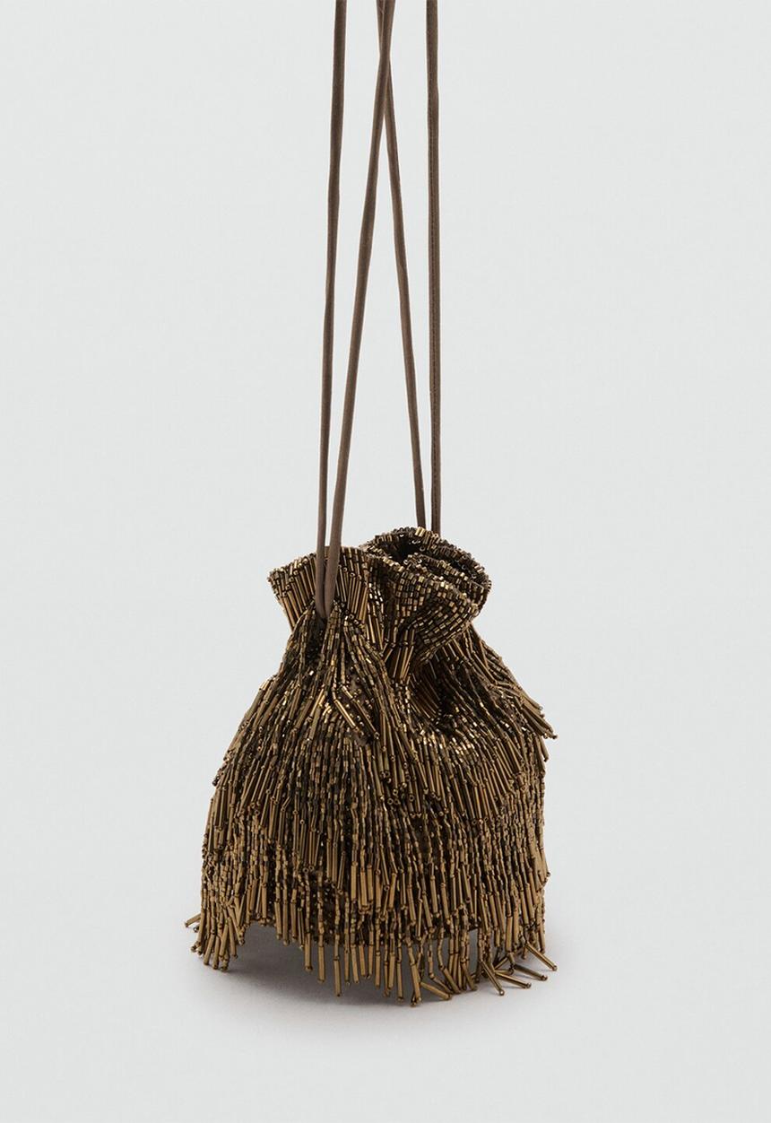 MANGO - Meyes shoulder bag - Khaki
