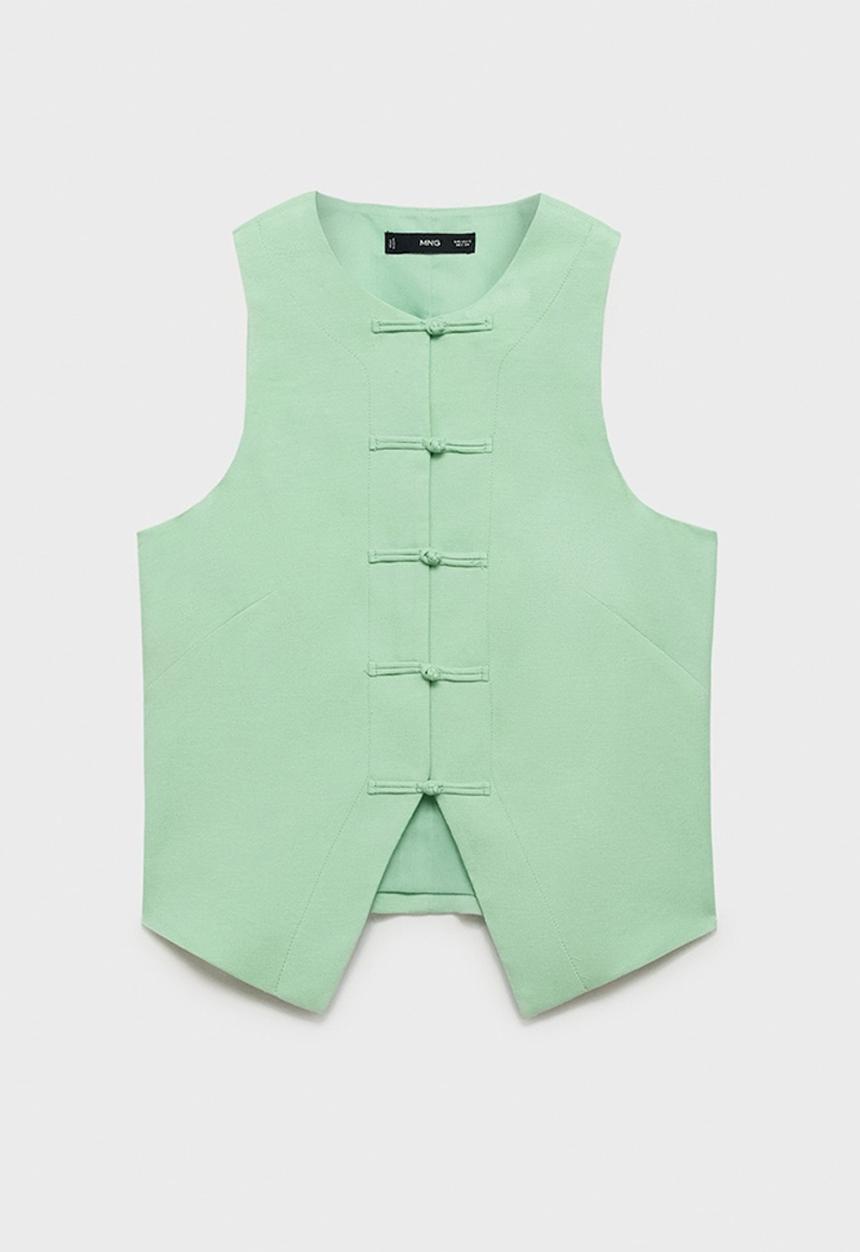 MANGO - Vest Laguna - Light Pastel Green