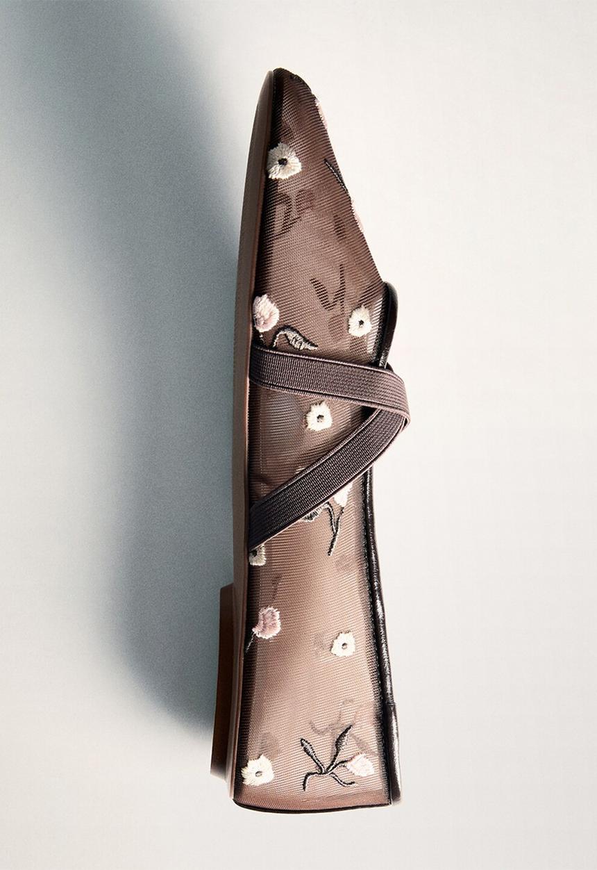 MANGO - Balta pump - brown