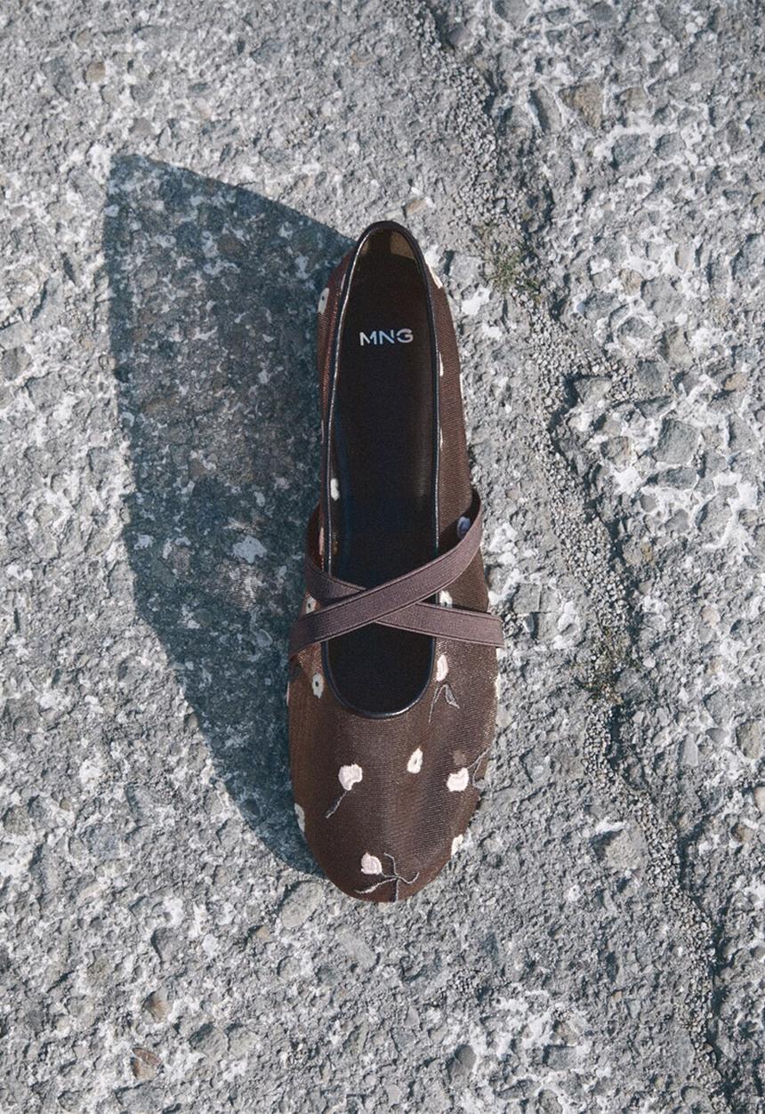MANGO - Balta pump - brown