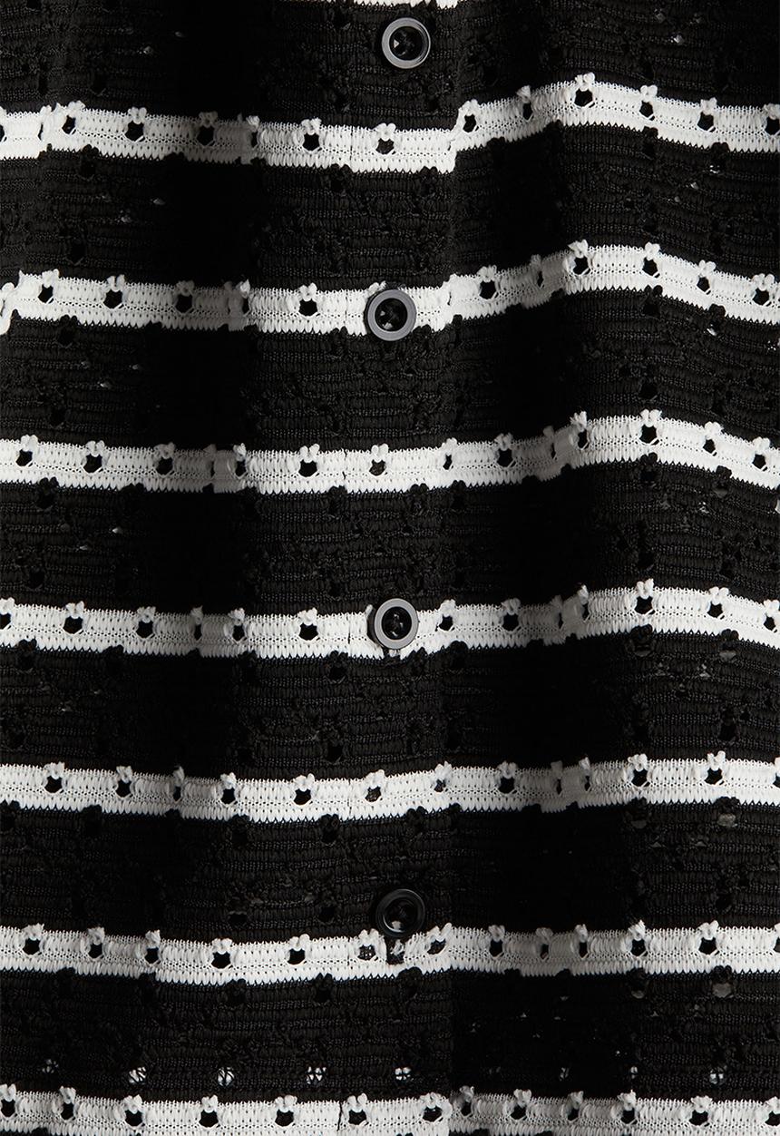 H&M - Pointelle jersey cardigan - black,multi
