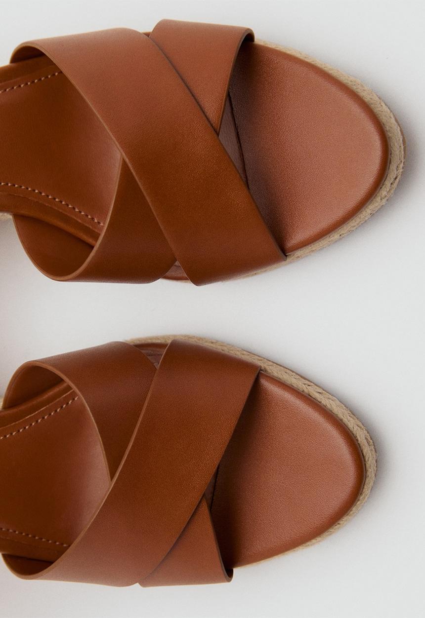 MANGO - Pati heel - medium brown