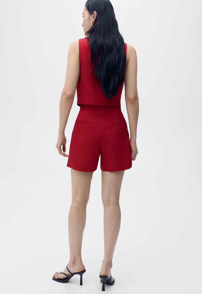 MANGO - Bermudas Max - Dark Red