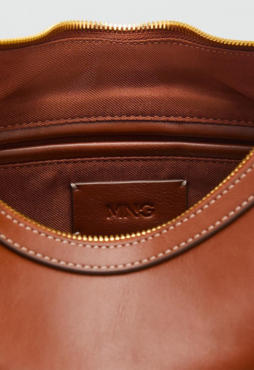 MANGO - Serrat shoulder bag - brown