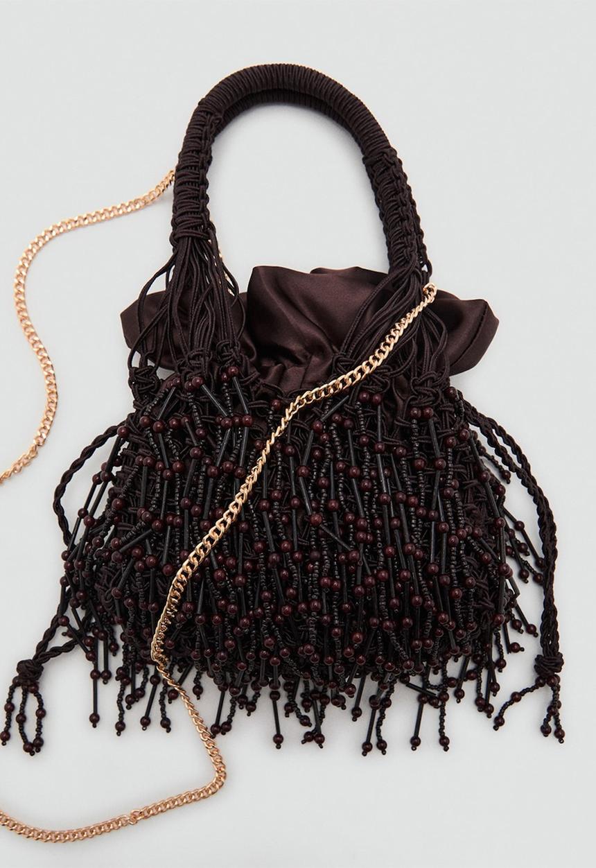 MANGO - Pazo top handle bag - brown