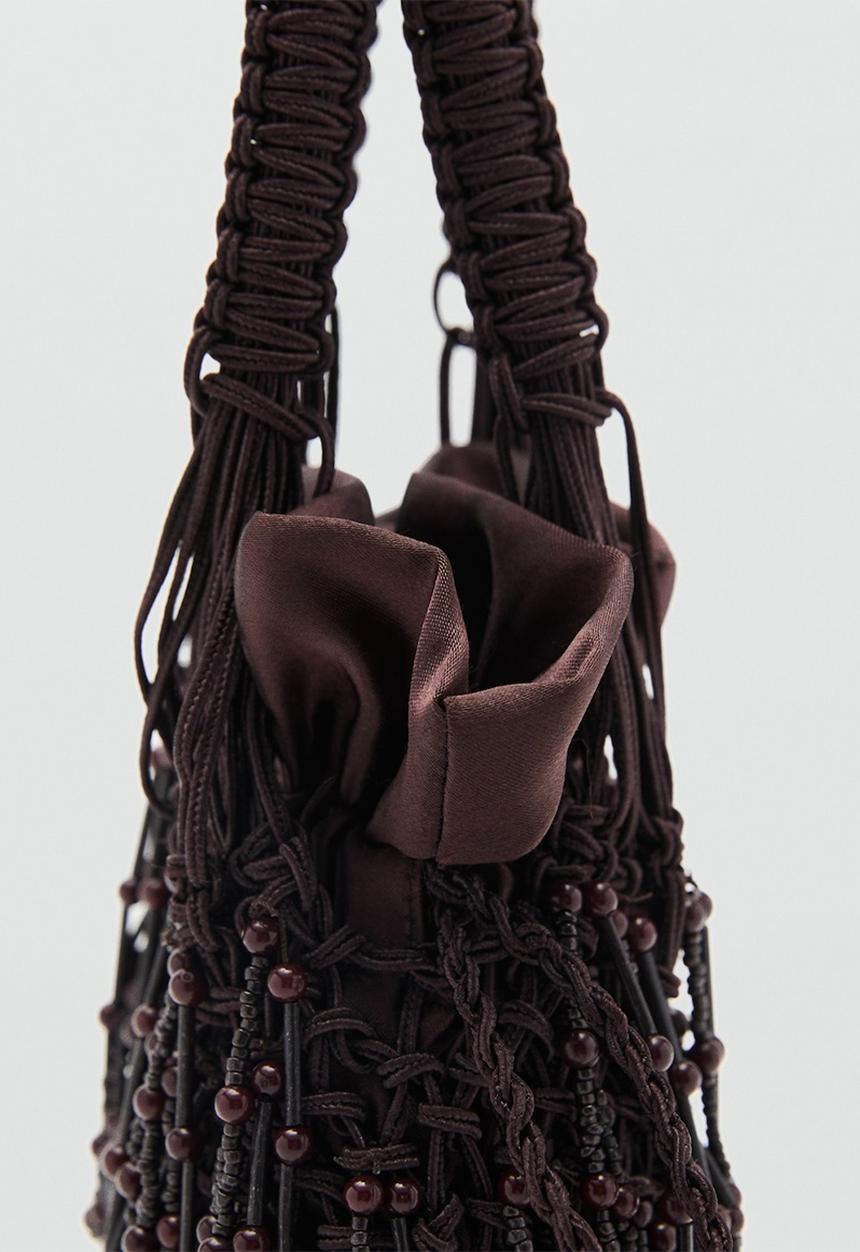 MANGO - Pazo top handle bag - brown