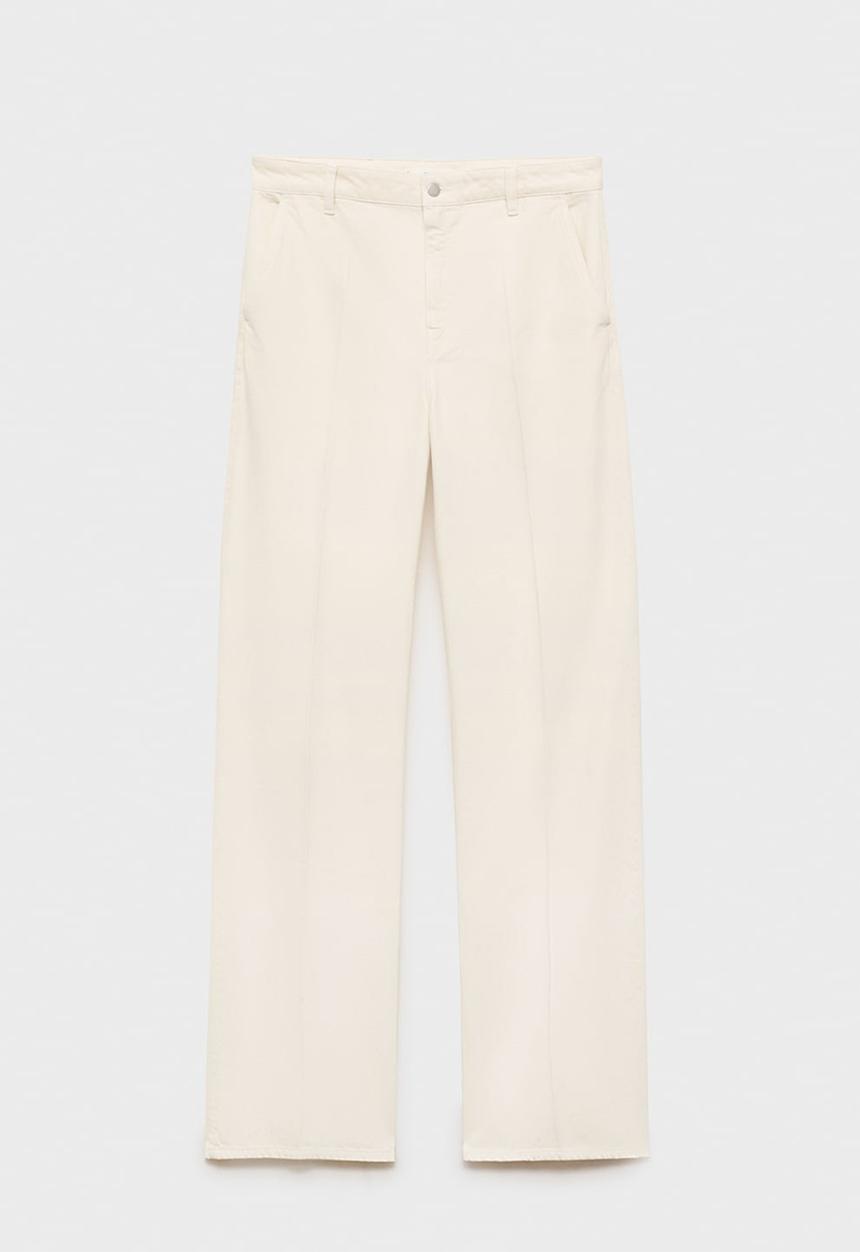 MANGO - Jeans Maya - Light Beige