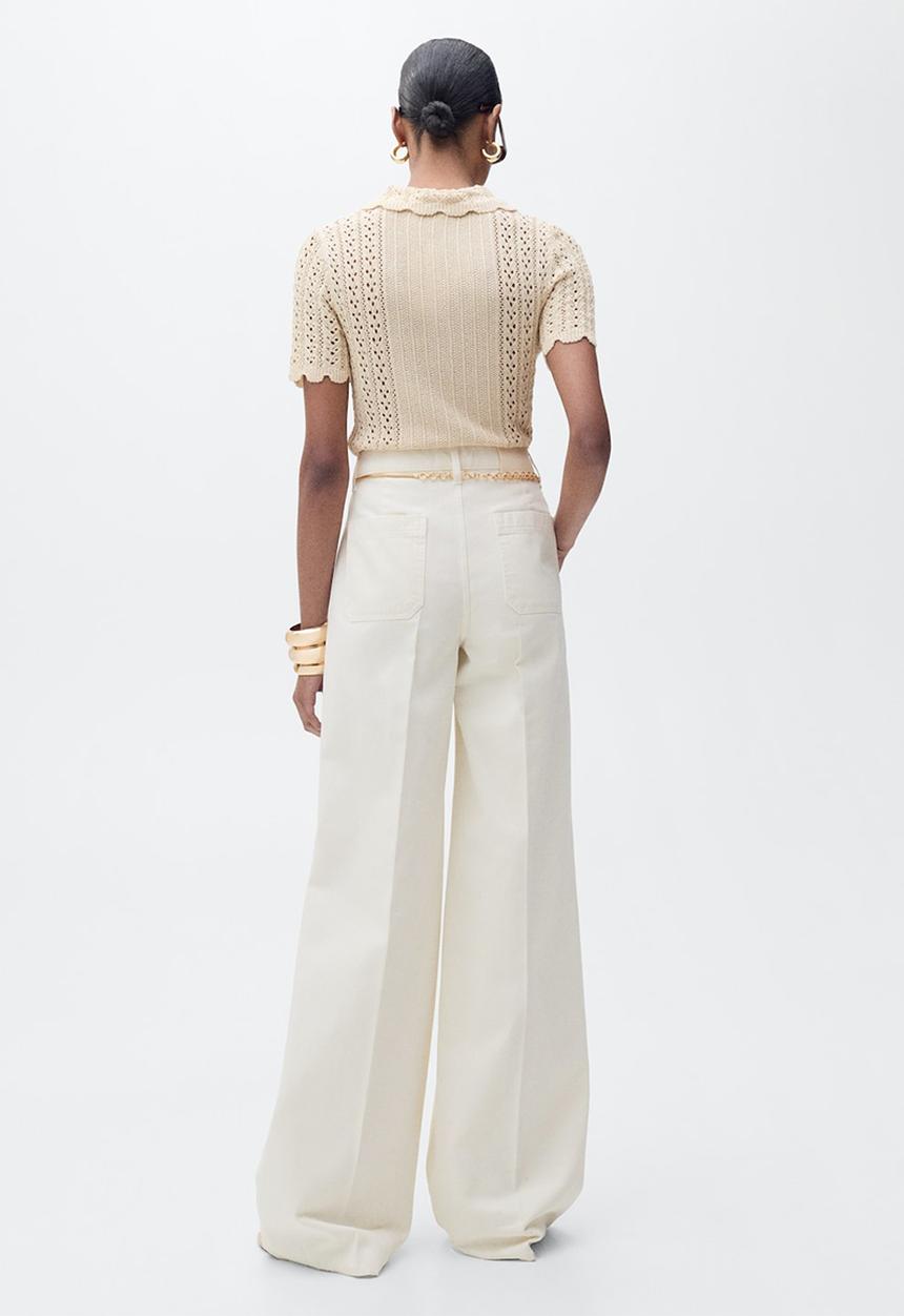 MANGO - Jeans Maya - Light Beige