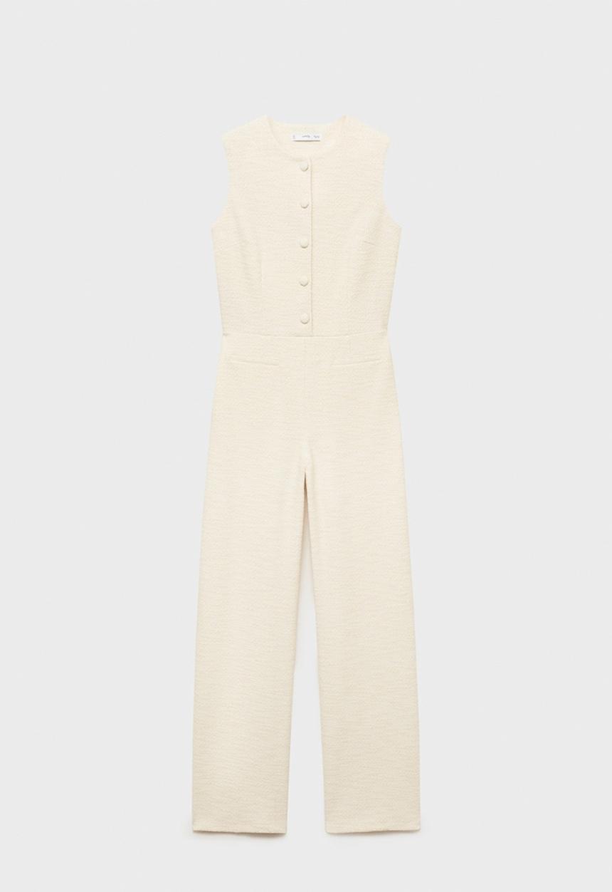 MANGO - Jumpsuit Sofia - Light Beige