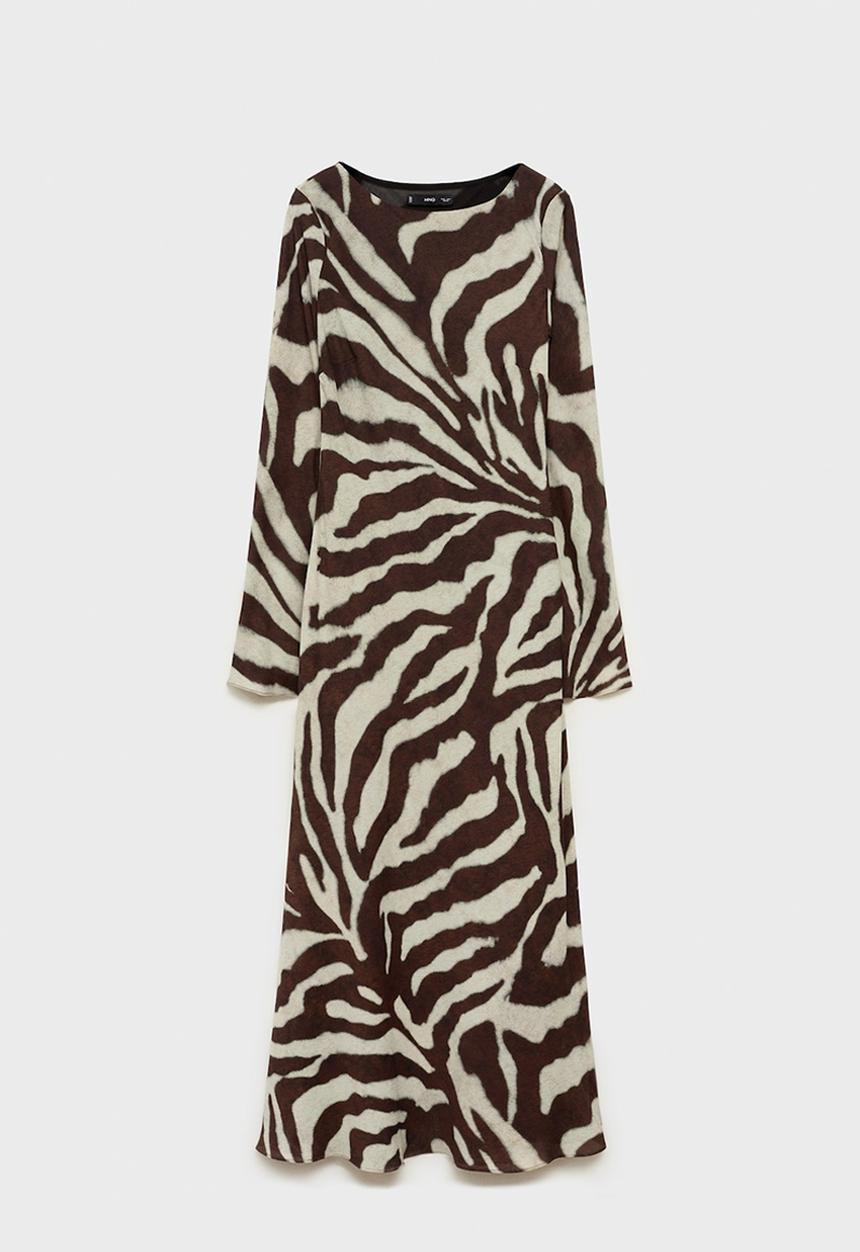 MANGO - Dress Alegra - Brown
