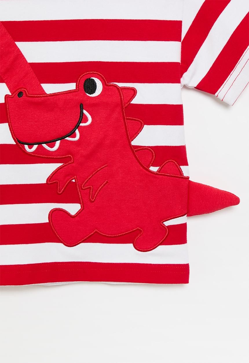 Pop Candy - Striped tee - red & white