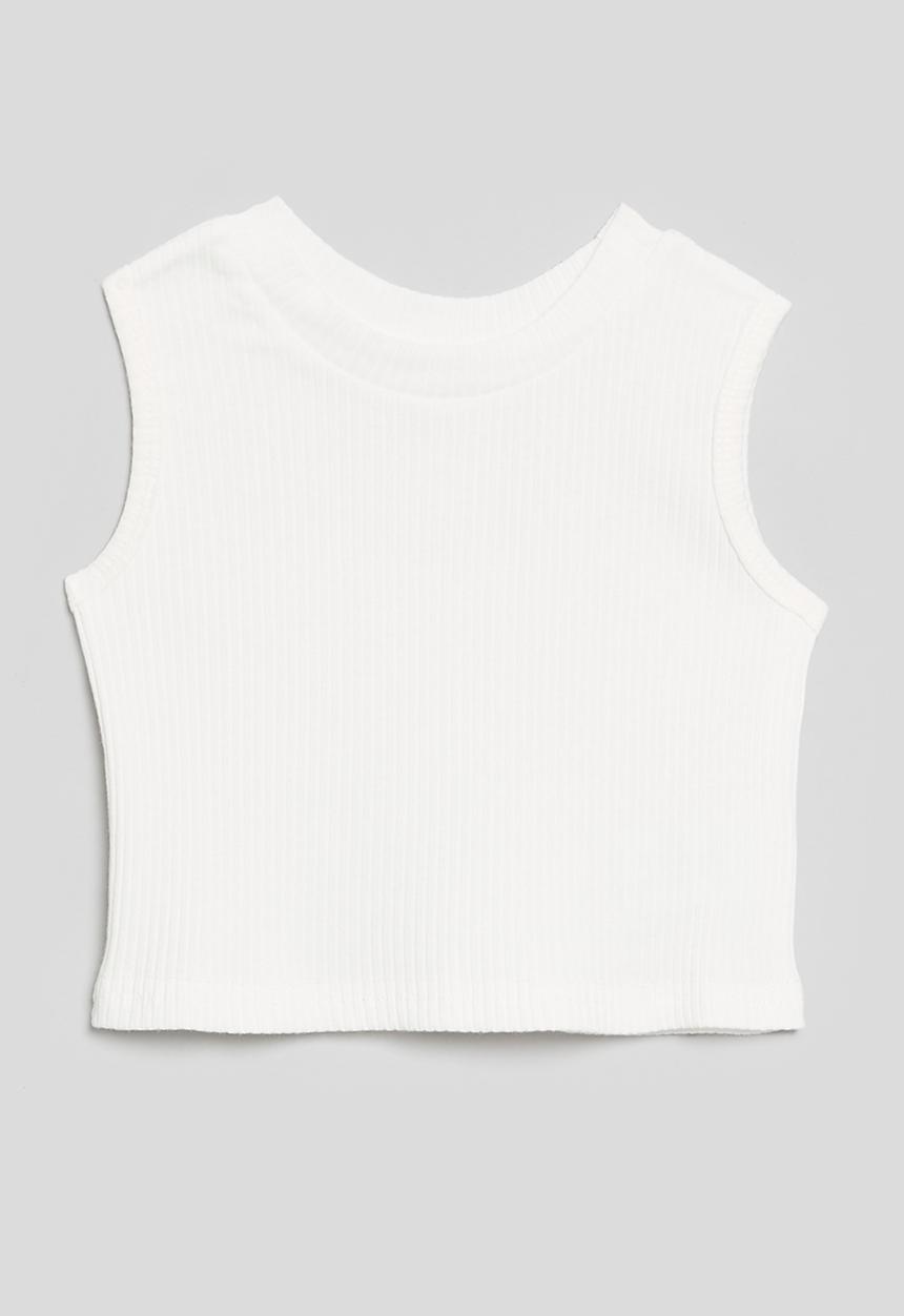 Pop Candy - Cropped vest - white