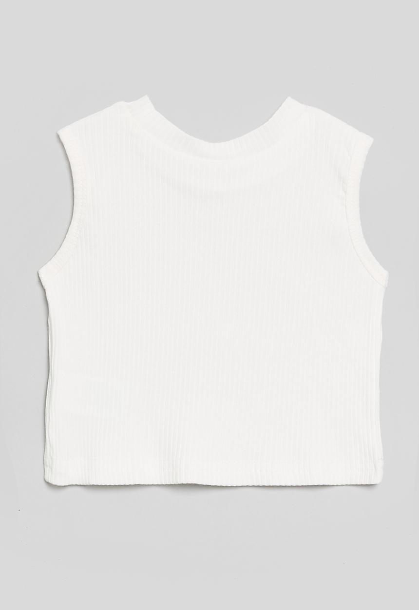 Pop Candy - Cropped vest - white