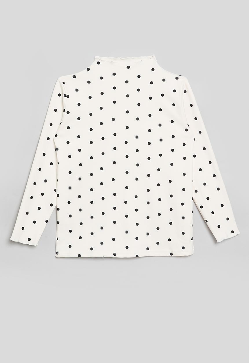 Pop Candy - Polka dot top - black & white