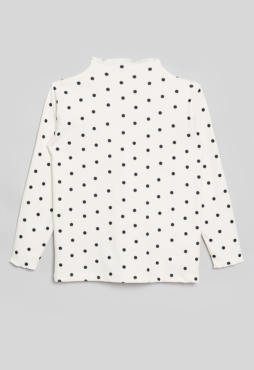 Pop Candy - Polka dot top - black & white