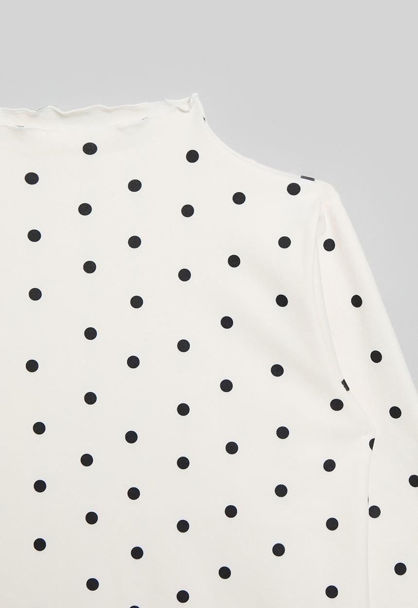 Pop Candy - Polka dot top - black & white