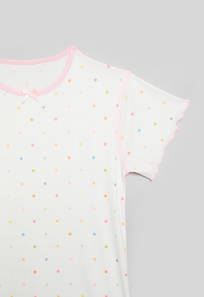 Pop Candy - Polka dot night dress - white