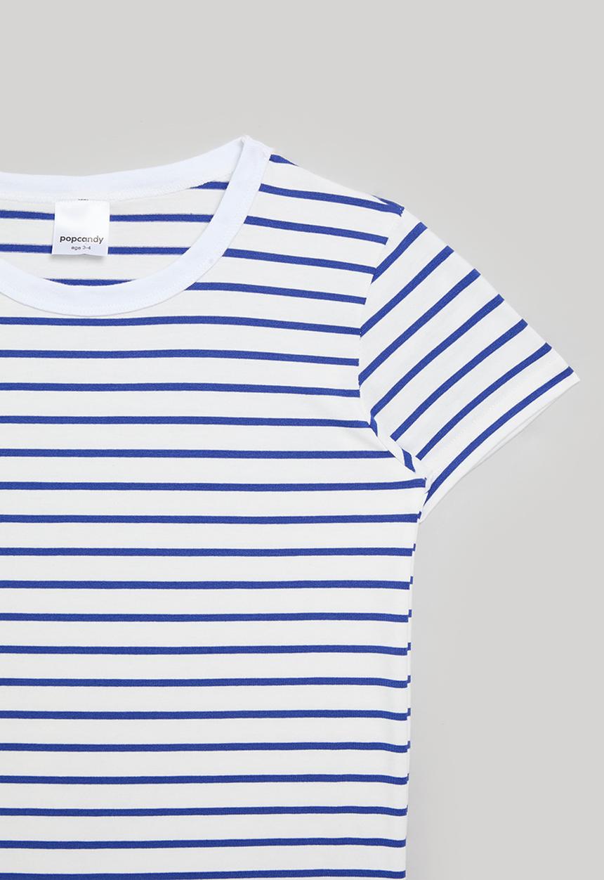 Pop Candy - Striped tee - blue & white