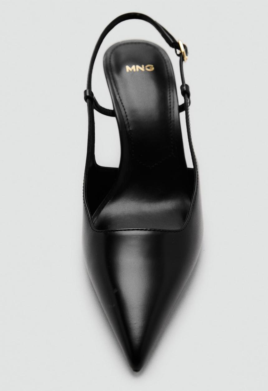 MANGO - Lean heel - black leather 