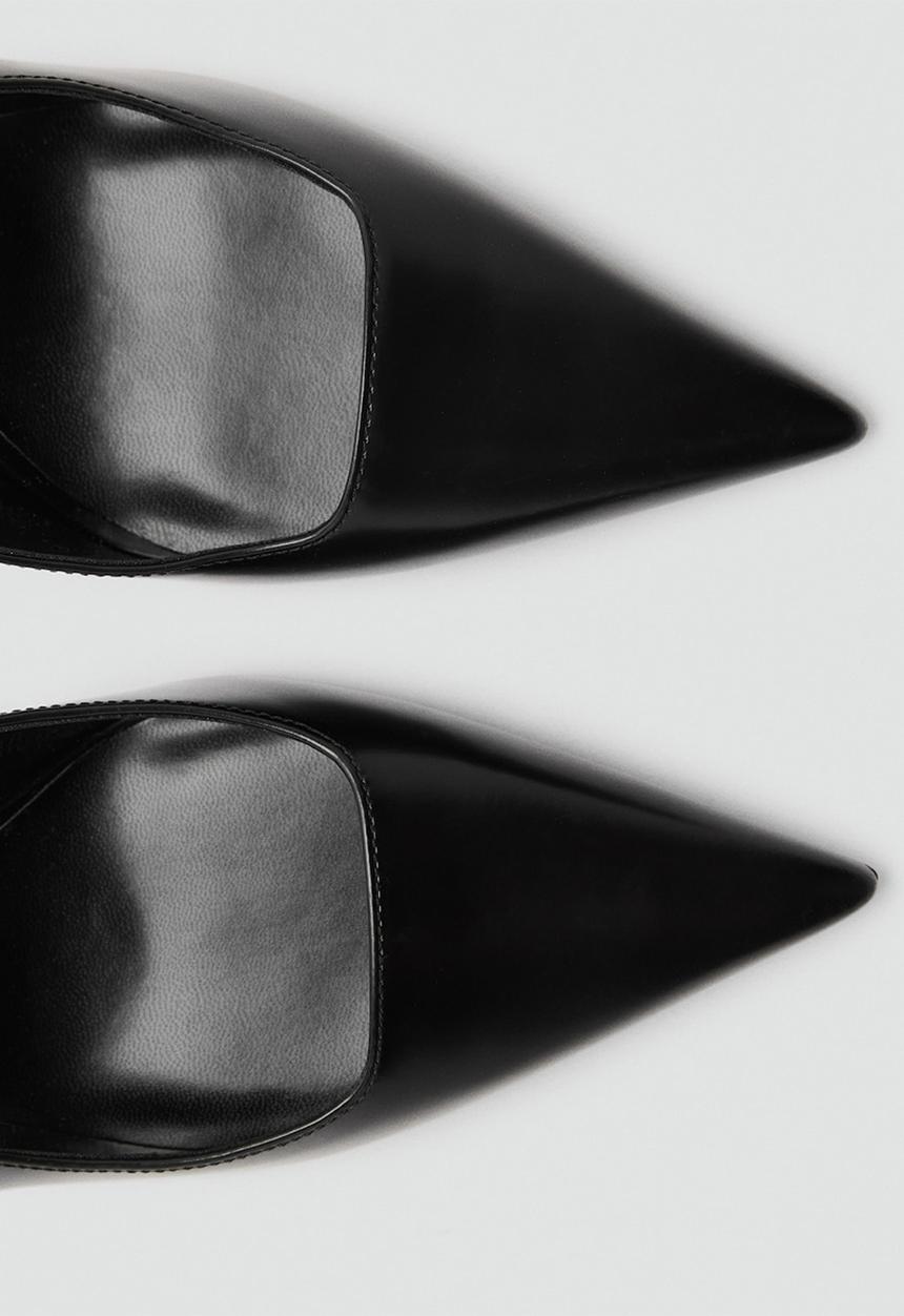 MANGO - Lean heel - black leather 