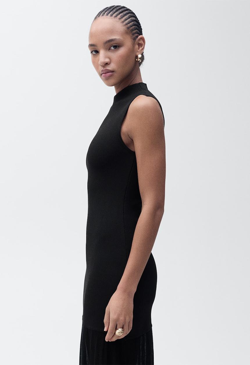 MANGO - Dress Fleas - Black