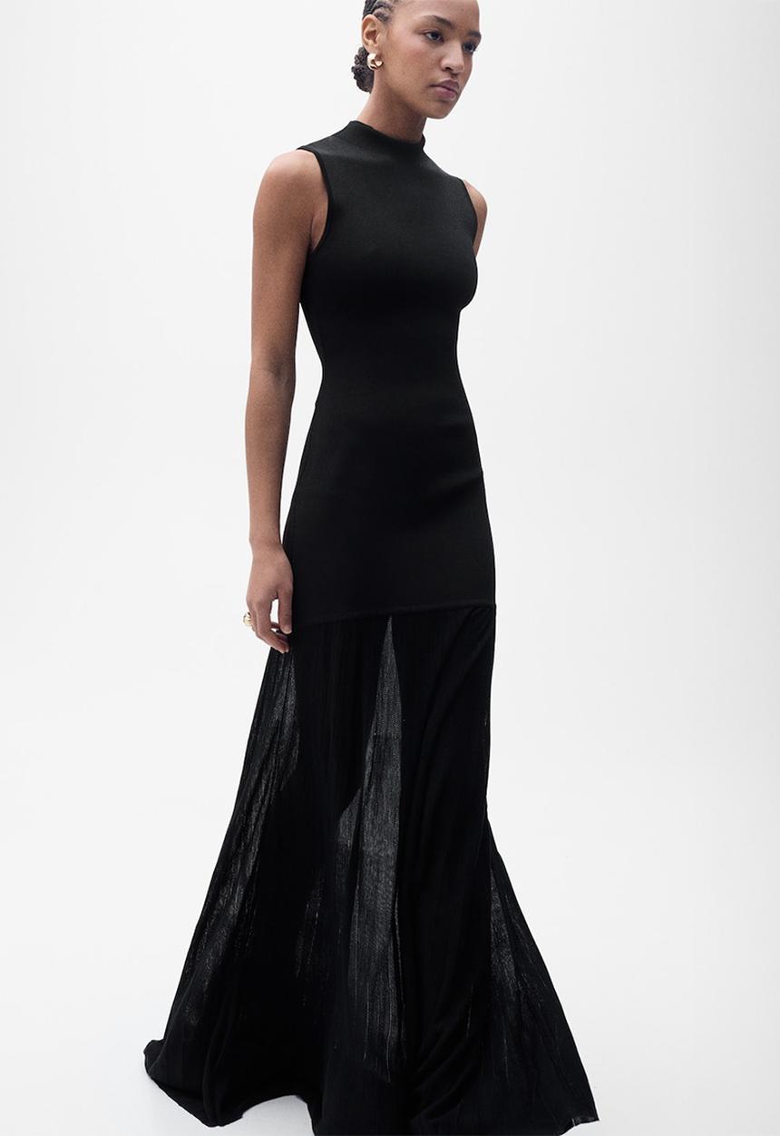 MANGO - Dress Fleas - Black